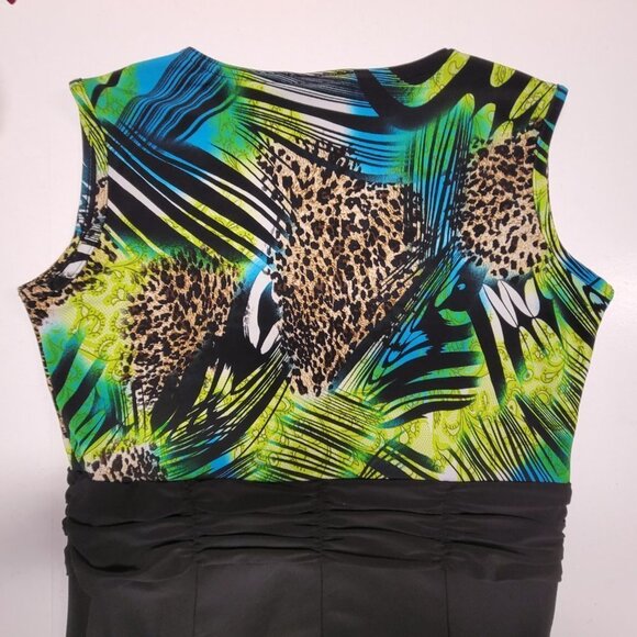 Green and Black Sleeveless Dress Various Sizes L XL - NWOT - Picture 2 of 14